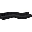 Meridian Furniture Arc Black Vegan Leather Modular Sectional
