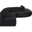 Meridian Furniture Arc Black Vegan Leather Modular Sectional