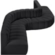 Meridian Furniture Arc Black Vegan Leather Modular Sectional