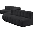 Meridian Furniture Arc Black Vegan Leather Modular Sectional