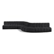 Meridian Furniture Arc Black Vegan Leather Modular Sectional