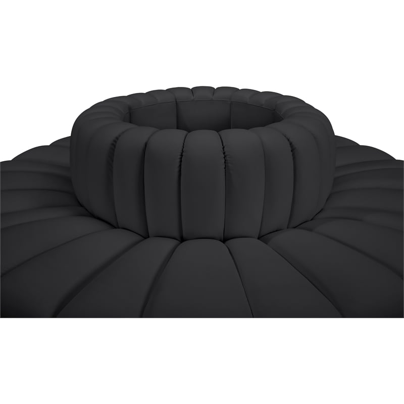 Meridian Furniture Arc Black Vegan Leather Modular Sectional