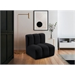Meridian Furniture Arc Black Vegan Leather Straight Chair