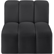 Meridian Furniture Arc Black Vegan Leather Straight Chair