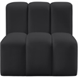 Meridian Furniture Arc Black Vegan Leather Straight Chair