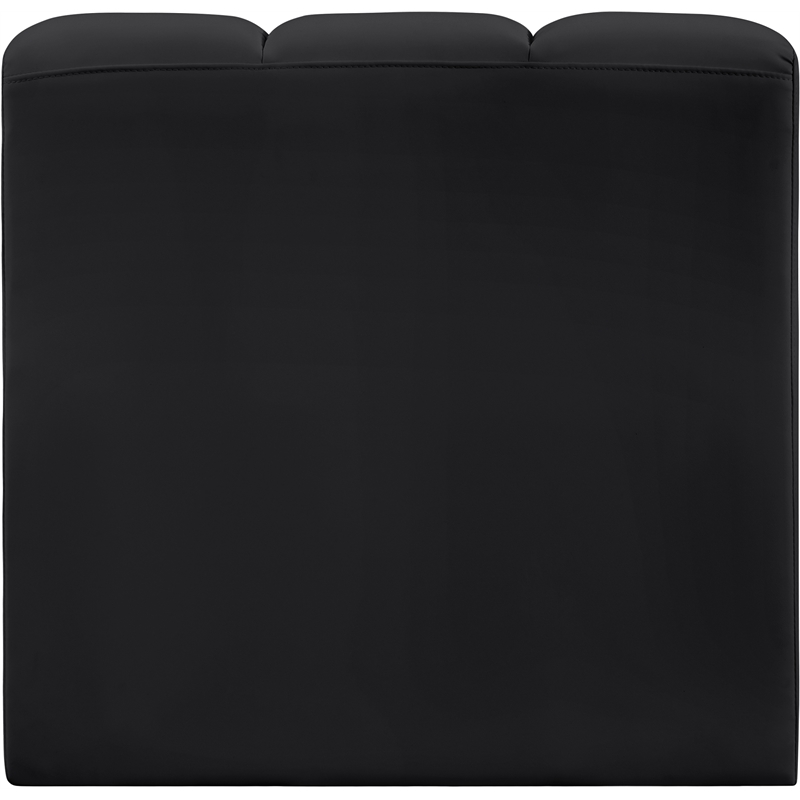 Meridian Furniture Arc Black Vegan Leather Straight Chair