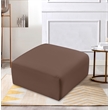 Meridian Furniture Arc Brown Vegan Leather Ottoman