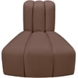 Meridian Furniture Arc Brown Vegan Leather Reverse Corner
