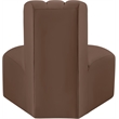 Meridian Furniture Arc Brown Vegan Leather Reverse Corner