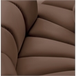 Meridian Furniture Arc Brown Vegan Leather Reverse Corner