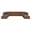Meridian Furniture Arc Brown Vegan Leather Modular Sectional