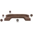 Meridian Furniture Arc Brown Vegan Leather Modular Sectional
