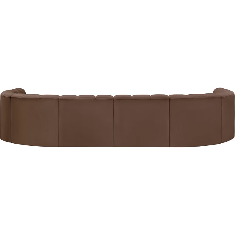 Meridian Furniture Arc Brown Vegan Leather Modular Sectional