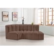 Meridian Furniture Arc Brown Vegan Leather Modular Sectional