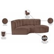 Meridian Furniture Arc Brown Vegan Leather Modular Sectional