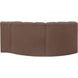 Meridian Furniture Arc Brown Vegan Leather Modular Sectional