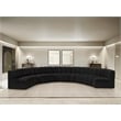 Meridian Furniture Arc Black Boucle Fabric Modular Sectional