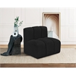 Meridian Furniture Arc Black Boucle Fabric Straight Chair