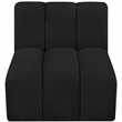 Meridian Furniture Arc Black Boucle Fabric Straight Chair