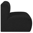 Meridian Furniture Arc Black Boucle Fabric Straight Chair