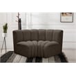 Meridian Furniture Arc Brown Boucle Fabric Modular Sectional