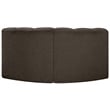 Meridian Furniture Arc Brown Boucle Fabric Modular Sectional