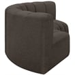 Meridian Furniture Arc Brown Boucle Fabric Modular Sectional