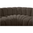 Meridian Furniture Arc Brown Boucle Fabric Modular Sectional
