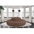 Meridian Furniture Arc Brown Vegan Leather Modular Sectional