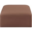 Meridian Furniture Arc Cognac Vegan Leather Ottoman