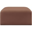 Meridian Furniture Arc Cognac Vegan Leather Ottoman