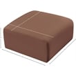 Meridian Furniture Arc Cognac Vegan Leather Ottoman