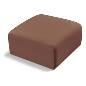 Meridian Furniture Arc Cognac Vegan Leather Ottoman