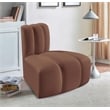 Meridian Furniture Arc Cognac Vegan Leather Reverse Corner
