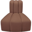 Meridian Furniture Arc Cognac Vegan Leather Reverse Corner