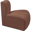 Meridian Furniture Arc Cognac Vegan Leather Reverse Corner