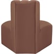Meridian Furniture Arc Cognac Vegan Leather Reverse Corner