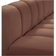 Meridian Furniture Arc Cognac Vegan Leather Reverse Corner