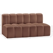 Meridian Furniture Arc Cognac Vegan Leather Modular Sectional