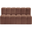 Meridian Furniture Arc Cognac Vegan Leather Modular Sectional