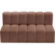 Meridian Furniture Arc Cognac Vegan Leather Modular Sectional