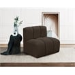 Meridian Furniture Arc Brown Boucle Fabric Straight Chair