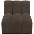 Meridian Furniture Arc Brown Boucle Fabric Straight Chair