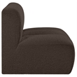 Meridian Furniture Arc Brown Boucle Fabric Straight Chair