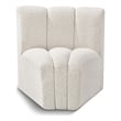 Meridian Furniture Arc Cream Boucle Fabric Curved Corner