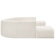 Meridian Furniture Arc Cream Boucle Fabric Modular Sectional