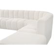Meridian Furniture Arc Cream Boucle Fabric Modular Sectional