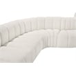 Meridian Furniture Arc Cream Boucle Fabric Modular Sectional