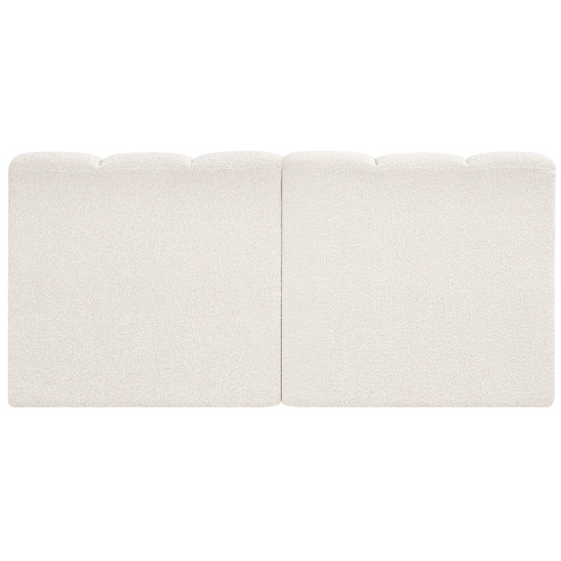 Meridian Furniture Arc Cream Boucle Fabric Modular Sectional