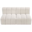 Meridian Furniture Arc Cream Boucle Fabric Modular Sectional